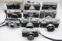 ★ジャンク★古いレンジファインダーカメラ10台セット ※MAMIYA YASHICA Canon FUJICA OLYMPUS KONICA_画像1