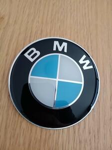 訳ありジャンク【貼付け補修用】 BMW 82mm エンブレム(メッキ向上デザイン) E46 E90 F30 等