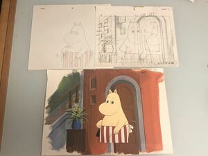 【セル画】ムーミン　ムーミンママ　背景手描き　レイアウトセット