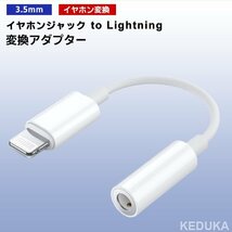 [11L]イヤホンジャック to Lightning 変換アダプター 3.5mm ヘッドホン 端子 コネクタ iPhone iPad 端末 イヤフォン ライトニング イヤホン_画像1