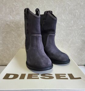 ◆DIESEL ディーゼル◆レディース レザーペコスブーツ サイズ24.0 箱付き