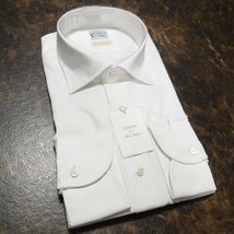 TT203 百貨店モデル CHOYA SHIRT MAKER 定価14300円 白 セミワイドカラー 綿100％形態安定 ドレスシャツ 新品 41-80 L チョーヤ ワイシャツ_画像1