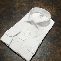 TT203 百貨店モデル CHOYA SHIRT MAKER 定価14300円 白 セミワイドカラー 綿100％形態安定 ドレスシャツ 新品 41-80 L チョーヤ ワイシャツ_画像2