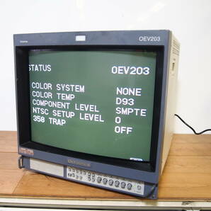 ☆【2T0208-5】 OLYMPUS オリンパス トリニトロン Trinitron OEV203 ブラウン管 カラービデオモニター 通電OK ジャンクの画像1