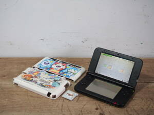 ☆【1F0209-33】 NINTENDO 任天堂 SPR-001(JPN) ソフト付 他 Nintendo 3DS LL ニンテンドー 3DS LL シルバー×ブラック ジャンク