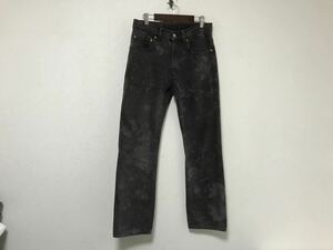  genuine article Hollywood Ranch Market HRM after dyeing pattern Denim pants Works -tsu business American Casual Surf military Golf men's 28S gray made in Japan 