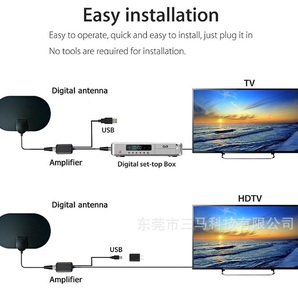 2個セット テレビ アンテナ ブースター (テレビ 電波 増幅器 地デジ 地上波デジタル TV カー アンテナ ワンセグ フルセグ UHF VHF 車載 の画像2