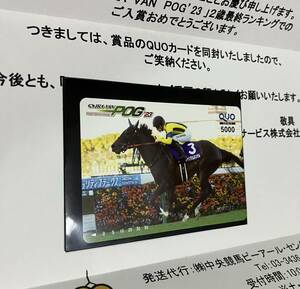 【激レア】jravan.pog.上位入賞.ジャンタルマンタルのクオカード5000円分.川田将雅騎手