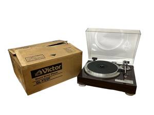 【通電のみ確認済】Victor/ビクター QL-Y55F ターンテーブル ステレオ レコードプレーヤー 音響 オーディオ機器 現状品 (44285OM6)