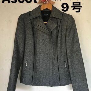 Ascot（アスコット）ツイードジャケット　ウールシルクカシミヤ混　秋冬春 テーラードジャケット コート　東京スタイル