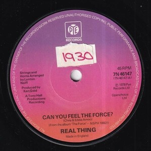 Real Thing - Can You Feel The Force / Children Of The Ghetto (A) L603
