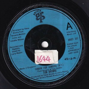 Tom Browne - Funkin' For Jamaica (N.Y.) / Her Silent Smile (A) M064