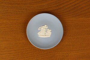 ウェッジウッド　ジャスパー　ペールブルー　ピンディッシュ　ラウンドトレイ　WEDGWOOD　イギリス　ヴィンテージ　119