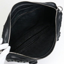 中古 ボッテガヴェネタ ハンドバッグ メンズ ブランド BOTTEGA VENETA イントレチャート2WAYバッグ レザー 690702 ブラック_画像6