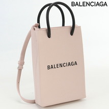 中古 バレンシアガ 斜め掛け ショルダーバッグ レディース ブランド BALENCIAGA ミニ ショッピングバッグ カーフ 593826 ピンク_画像1