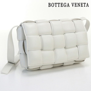 中古 ボッテガヴェネタ 斜め掛け ショルダーバッグ レディース ブランド BOTTEGA VENETA イントレチャート 591970 ホワイト