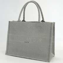 中古 クリスチャンディオール トートバッグ ユニセックス ブランド Christian Dior ブックトートバッグ ミディアム ジャガード_画像3