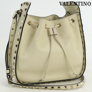  used Valentino diagonal .. shoulder bag lady's brand VALENTINO shoulder bag leather MW2B0178 BOL I16