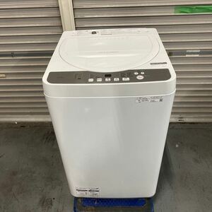 SHARP シャープ 全自動洗濯機 ES-GE5EJ 縦型　2021年製　☆引取歓迎☆ 排水ホース欠品　5.5kg 白　ホワイト