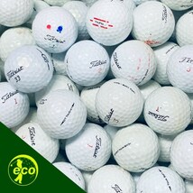 ロストボール タイトリスト 各種混合 ホワイト系 100個 Bランク 中古 ゴルフボール ロスト Titleist エコボール 送料無料_画像2