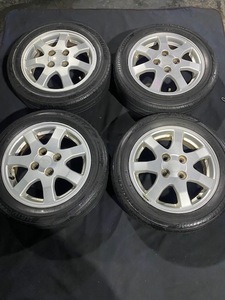 L150S ムーブ 純正 アルミホイール 14×4.5J オフセット45 155/65/R14 ブリヂストンタイヤ ☆引き取り歓迎☆千葉市若葉区から出品☆