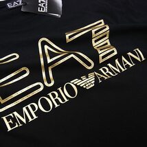 [新品]EA7 エンポリオ アルマーニ【XL(日本XXL)】国内正規品 ゴールドロゴ 長袖Tシャツ ロゴの中にも小さなロゴ 定価15400円【送料185円】_画像5