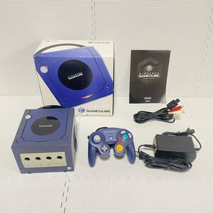 1円☆ 箱 説明書☆ Nintendo GAMECUBE バイオレット 任天堂 ゲームキューブ 本体 コントローラー ニンテンドー NGC DOL-001(JPN) アダプタ