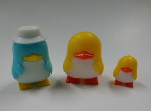 グリコ おまけ ペンギン フィギュア 3個セット おもちゃ 昭和レトロ 当時もの