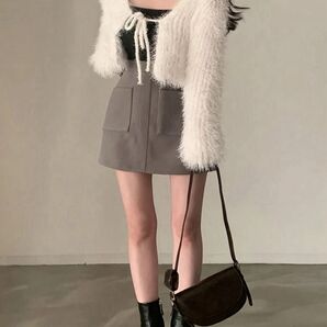 SHEIN ショート丈 カーディガン ベージュ