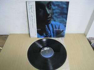 「6022/I7C」LPレコード 帯付 見本盤 Sade シャーデー Promise プロミス EPIC/SONY(28・3P-682) ファンクソウル 
