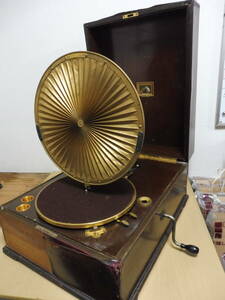 「6034/T8B」超希少 蓄音機 The Gramophone Hayes Middlesex グラモフォン HMV460？ ルミエール？ レア アンティーク ジャンク