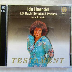 【TESTAMENT2CD】イダ・ヘンデル「J.S.バッハ/無伴奏ヴァイオリンのためのソナタとパルティータ全曲」1996年