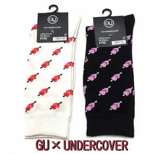 アンダーカバー　レディース　ソックス　GU UNDERCOVER　靴下　黒　ブラック　白　ホワイト　セット　ハート　新品未使用