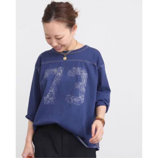 美品○ドゥーズィエムクラス○長袖 プルオーバー カットソー フットボール Tシャツ ロンT トップス アパルトモン AP STUDIO 日本製
