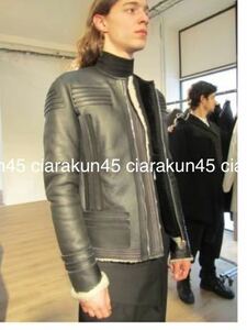 美品　Rick Owens リックオウエンス　13aw plinth ムートンボンバージャケット46. RU13F07047-LSH