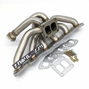 RB20DET RB25DET T4フランジ 上置き ツインスクロール エキマニ 等長 ステンレス 44mm ウエストゲート用 HCR32 R33 ER34 マフラー タービン