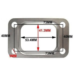 【送料無料】 【2枚セット】T25 T28 メタル ガスケット エキマニ タービン フランジ シルビア SR20DET S13 S14 S15 180SX RB25 RB26 R34の画像2