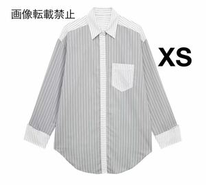 vintage ヴィンテージ レトロ ストライプ 柄 シャツ ブラウス トップス XSサイズ レディース★ZARA 好きな方に★2024 S/S 早春新作 新品★