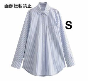 vintage ヴィンテージ レトロ ストライプ 柄 シャツ ブラウス トップス Sサイズ レディース★ZARA 好きな方に★2024 早春新作 新品未使用★