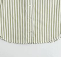 green vintage ヴィンテージ レトロ ストライプ 柄 シャツ ブラウス トップス XSサイズ レディース★ZARA 好きな方に★早春新作 新品★_画像7