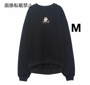 vintage ヴィンテージ レトロ 龍 辰 タツ ロゴ スウェット トレーナー トップス Mサイズ レディース★ZARA 好きな方に★早春新作 新品★