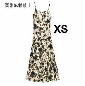 vintage ヴィンテージ レトロ レオパード 豹柄 キャミワンピース XSサイズ レディース★ZARA 好きな方に★2024 S/S 早春新作 新品未使用★