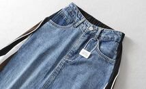 vintage ヴィンテージ レトロ デニム 切り替え ロング フレアスカート ボトムス Sサイズ レディース★ZARA 好きな方に★早春新作 新品★_画像3