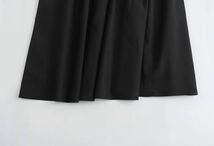 black ブラック vintage ヴィンテージ レトロ ロング フレアスカート ボトムス Sサイズ レディース★ZARA 好きな方に★早春新作 新品★_画像6