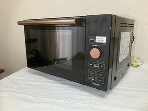 コンビニ弁当も楽々、22年製YAMAZEN ヤマゼン NERP-018FV-W-Bフラットオーブンレンジ 縦開き 18L ブラック