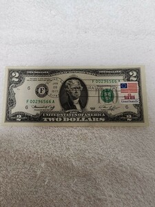 アメリカ　２ドル紙幣　旧紙幣　外国紙幣　world paper money