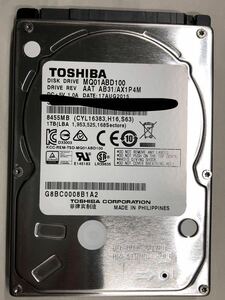 使用時間 2719時間 正常 TOSHIBA MQ01ABD100 1000GB 1TB n20240227-4