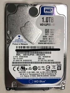 使用時間 32時間 正常 WDC WD10JPVX-08JC3T6 1000GB 1TB n20240229-12