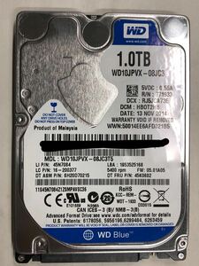 使用時間 1746時間 正常 WDC WD10JPVX-08JC3T5 1000GB 1TB n20240229-16