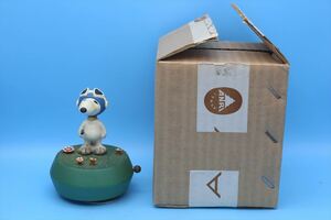 70s Anri Snoopy Music Box/スヌーピー/フライングエース/アンリ オルゴール/木製/ヴィンテージ/179350245